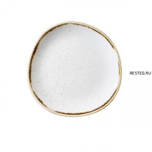 Тарелка мелкая "Волна" 21см, без борта, Stonecast, цвет Barley White SWHSOG81