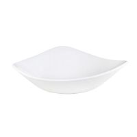 Салатник треугольный 0,60л d23,5см, без борта, Vellum, цвет White полуматовый WHVMTRB91