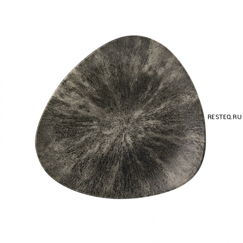 Тарелка мелкая треугольная 22,9см, без борта, цвет Stone Quartz Black, Studio Prints STQBTR91