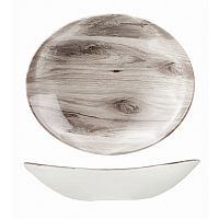 Салатник овальный 0,59л 25,5х21,2см, без борта, Textured Prints, цвет Sepia Wood WSEOB101