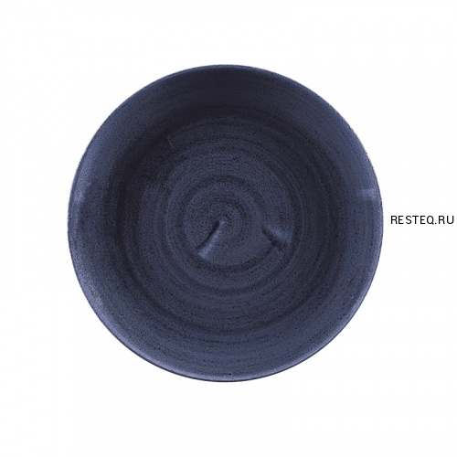 Тарелка мелкая 21,7см, без борта, Stonecast Patina, цвет Cobalt Blue PABLEVP81