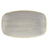 Блюдо прямоугольное 20х12,1см, без борта, Stonecast, цвет Peppercorn Grey SPGSXO71