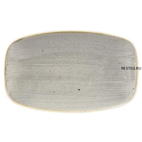 Блюдо прямоугольное 20х12,1см, без борта, Stonecast, цвет Peppercorn Grey SPGSXO71
