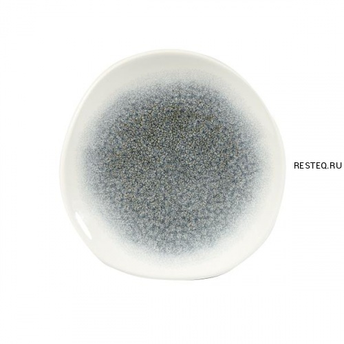 Тарелка мелкая "Волна" 18,6см, без борта, цвет Raku Topaz Blue, Studio Prints RKTBOG71