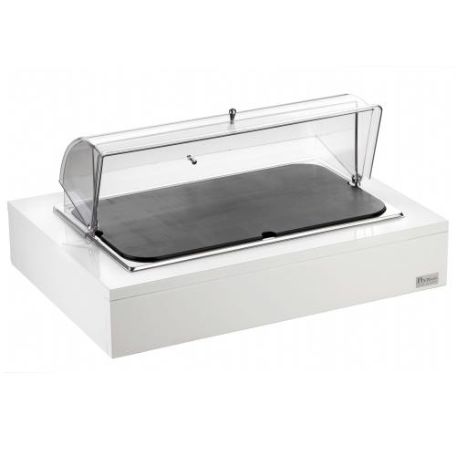 Поднос для сыра GN1/1 с крышкой Roll-Top, на дерев.подставке, цвет белый 511B0940 Поднос для сыра GN1/1 с крышкой Roll-Top, на дерев.подставке, цвет белый 511B0940