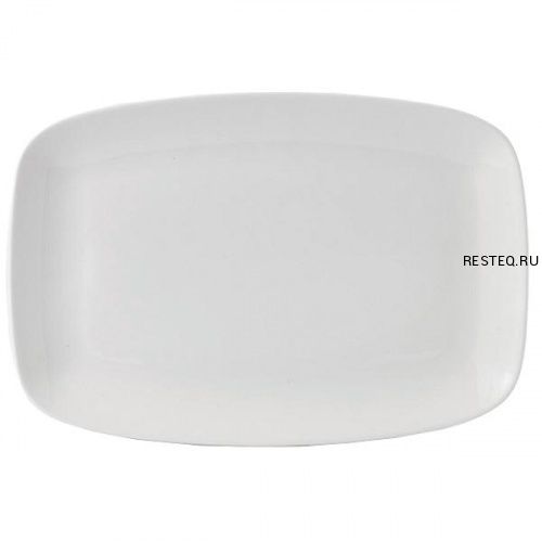 Блюдо прямоугольное CHEFS 35,5х24,5см, без борта, X Squared, цвет белый WHXP141