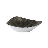 Салатник треугольный 0,60л d23,5см, без борта, цвет Stone Quartz Black, Studio Prints STQBTRB91