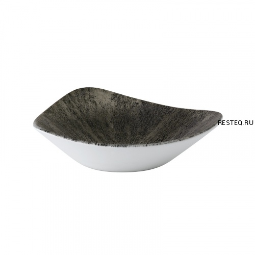 Салатник треугольный 0,60л d23,5см, без борта, цвет Stone Quartz Black, Studio Prints STQBTRB91