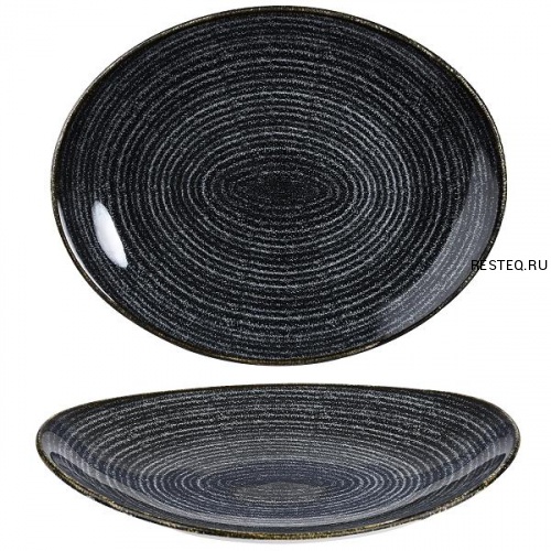 Тарелка глубокая овальная 27х22,9см, цвет Charcoal Black, Studio Prints SPCBOP581