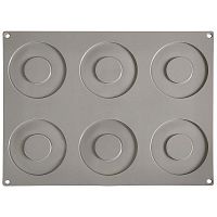 Форма силиконовая "Gourmand Кольцо широкое" d110мм h3,5мм, 26мл, 6 ячеек GG002S