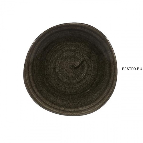 Тарелка мелкая "Волна" 18,6см, без борта, Stonecast Patina, цвет Iron Black PAIBOG71