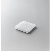 *Доска сервировочная 9х9см, стекло, серия FREEZE SLAB, цвет белый FS-XS-WT