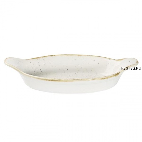 Форма для запекания овальная 23,2х12,5см 0,38л, с ручками, Stonecast, цвет Barley White SWHSIOEN1