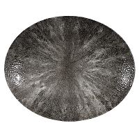 Блюдо овальное 31,7х25,5см, без борта, цвет Stone Quartz Black, Studio Prints STQBOP121