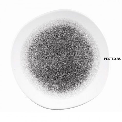 Тарелка мелкая "Волна" 26,4см, без борта, цвет Raku Quartz Black, Studio Prints RKBQOG101