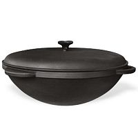 Казан чугунный 22,0л d50см, с крышкой, черный Ч500/22к