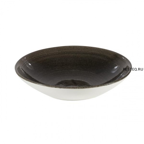 Тарелка глубокая 18,2см 0,426л, без борта, Stonecast Patina, цвет Iron Black PAIBEVB71
