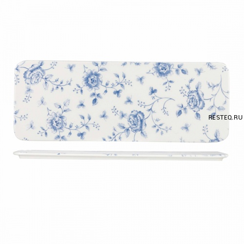Блюдо сервировочное прямоугольное 37,6х14см, Vintage Prints, цвет Prague Rose Chintz RCPRST1