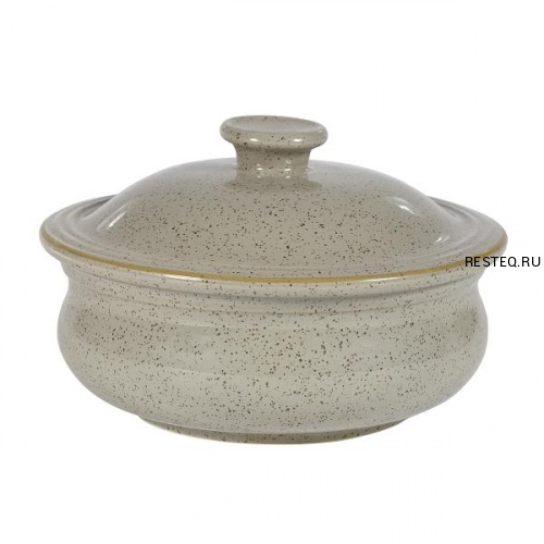 Горшок для запекания 0,43л d14см, с крышкой, Stonecast, цвет Peppercorn Grey SPGSLSPT1
