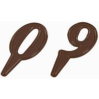 Форма д/шок. "Цифры от 0 до 9" 80х35мм h3мм, 10 ячеек 90-P9645