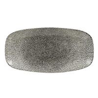 Блюдо прямоугольное CHEFS 29,8х15,3см, без борта, цвет Raku Quartz Black, Studio Prints RKBQXO111