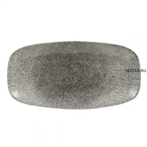 Блюдо прямоугольное CHEFS 29,8х15,3см, без борта, цвет Raku Quartz Black, Studio Prints RKBQXO111
