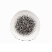 Тарелка мелкая "Волна" 21см, без борта, цвет Raku Quartz Black, Studio Prints RKBQOG81