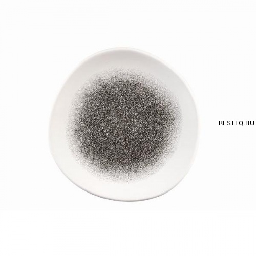 Тарелка мелкая "Волна" 21см, без борта, цвет Raku Quartz Black, Studio Prints RKBQOG81