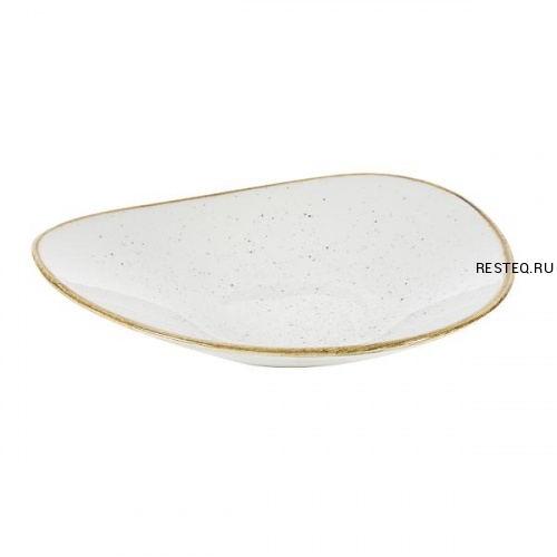 Салатник треугольный мелкий 23,8х15,8см, без борта, Stonecast, цвет Barley White SWHSTB231