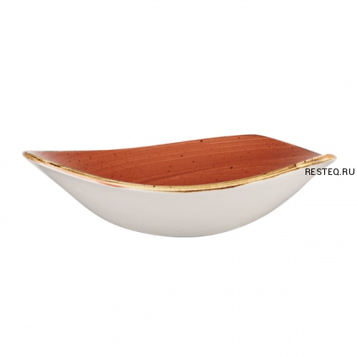 Салатник треугольный 0,60л d23,5см, без борта, Stonecast, цвет Spiced Orange SSOSTRB91