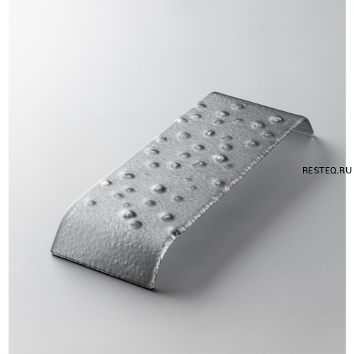 *Подиум 24х9,5см h3см, матовый, с фактурой, стекло, серия TOP, цвет серый TOP-GR-MAT