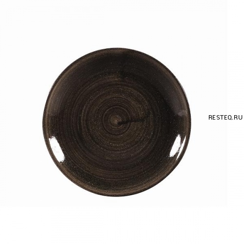 Тарелка мелкая 16,5см, без борта, Stonecast Patina, цвет Iron Black PAIBEVP61