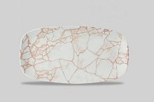 Блюдо прямоугольное CHEFS 35,5х18,9см, без борта, цвет Kintsugi Coral, KTAMXO141