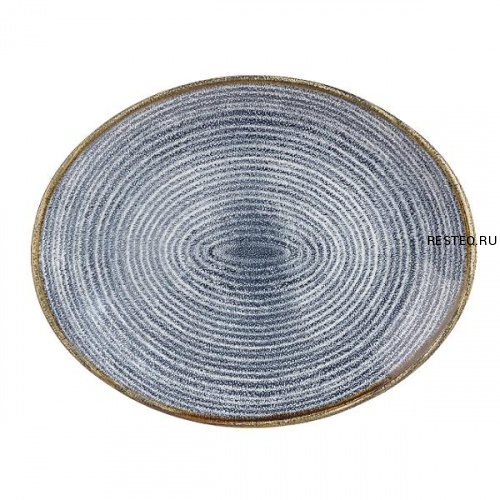 Блюдо овальное 31,7х25,5см, без борта, цвет Slate Blue, Studio Prints SPSBOP121