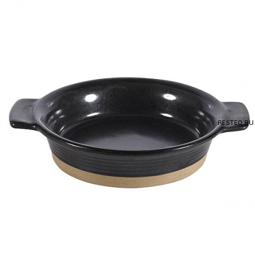 Блюдо глубокое d12см 0,17л, с ручками, керамика, Igneous Black ZCBKIGID1