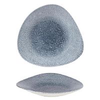 Салатник треугольный мелкий 23,8х15,8см, цвет Raku Topaz Blue, Studio Prints RKTBTB231