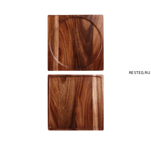 Блюдо деревянное 33,5х33,5см, двухстороннее, Buffet Wood ZCAWPB121