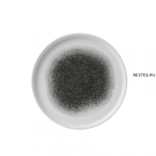 Тарелка мелкая CHEFS Walled d21см h2см, с прямым бортом, цвет Raku Quartz Black, Studio Prints RKBQW