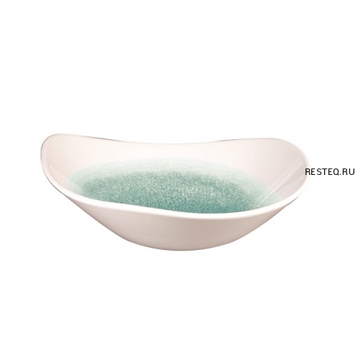 Салатник треугольный 0,37л d18,5см, без борта, цвет Raku Jade Green, Studio Prints RKJGTRB71