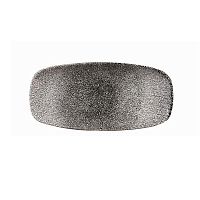 Блюдо прямоугольное 20х12,1см, без борта, цвет Raku Quartz Black, Studio Prints RKBQXO71