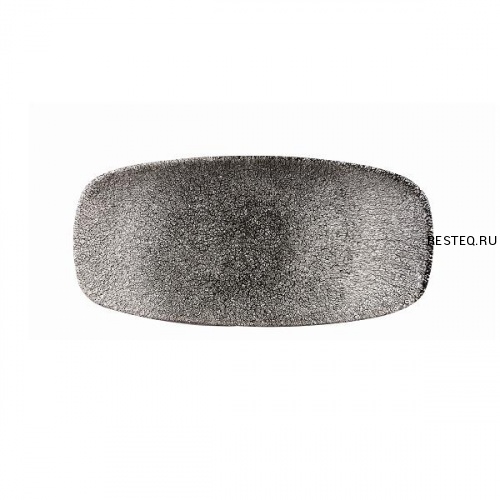 Блюдо прямоугольное 20х12,1см, без борта, цвет Raku Quartz Black, Studio Prints RKBQXO71