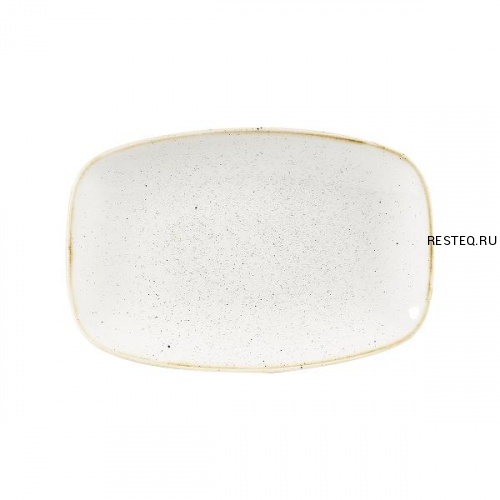 Блюдо прямоугольное CHEFS 23,7х15,7см, без борта, Stonecast, цвет Barley White SWHSOBL21