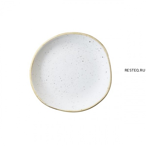 Тарелка мелкая "Волна" 18,6см, без борта, Stonecast, цвет Barley White SWHSOG71