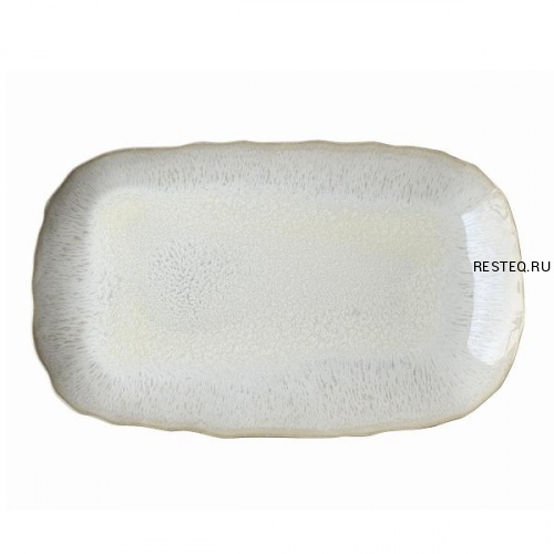 Блюдо прямоугольное 40х25см, керамика, цвет PERLE, Plume 961422