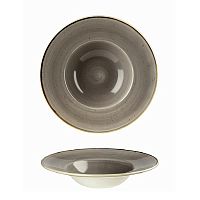 Тарелка для пасты 24см 0,28л, с широким бортом, Stonecast, цвет Peppercorn Grey SPGSVWBM1