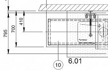 СТОЛ Д/ГРЯЗ.ПОСУДЫ MEIKO KTG 700/510/20 ДЛИНА 1200 ММ 2000159 / ВАННА / ДУШ. УСТР. / ПОЛКА