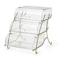 Этажерка BAKERY 3-ярусная, для выпечки, 40х55,5см h49см, акрил/латунь BK021