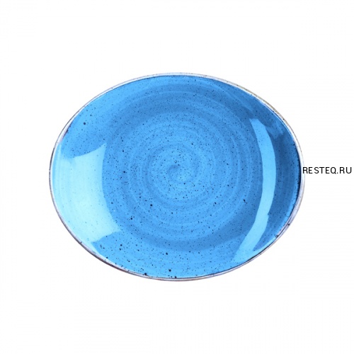 Блюдо овальное 19,2см, без борта, Stonecast, цвет Cornflower Blue SCFSOP71