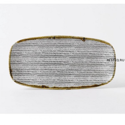 Блюдо прямоугольное CHEFS 35,5х18,9см, без борта, цвет Stone Grey, Studio Prints SPSGXO141
