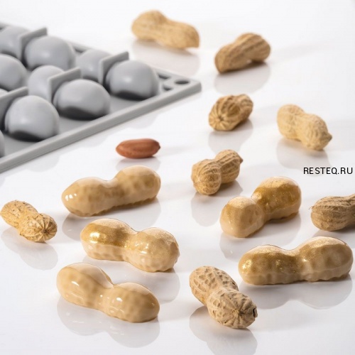 Форма силиконовая "Gourmand Орех арахис" 47х19мм h16мм, 7мл, 24 ячейки GG014S